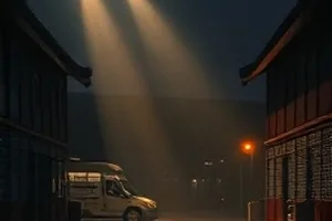 无声烟火封面，夜跑者经过天桥与安静街区